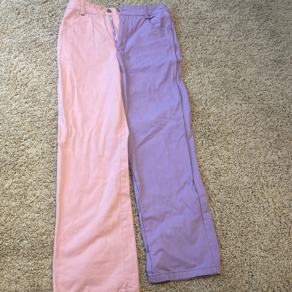 Color block jeans